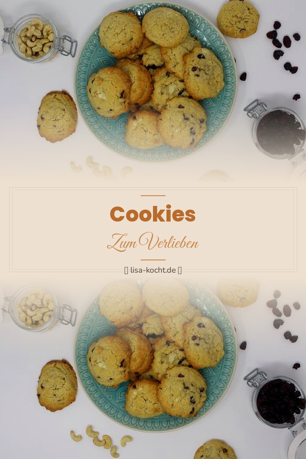 Pinterest Pin: Cookies Rezept – Weiche Schoko-Cookies wie beim Bäcker