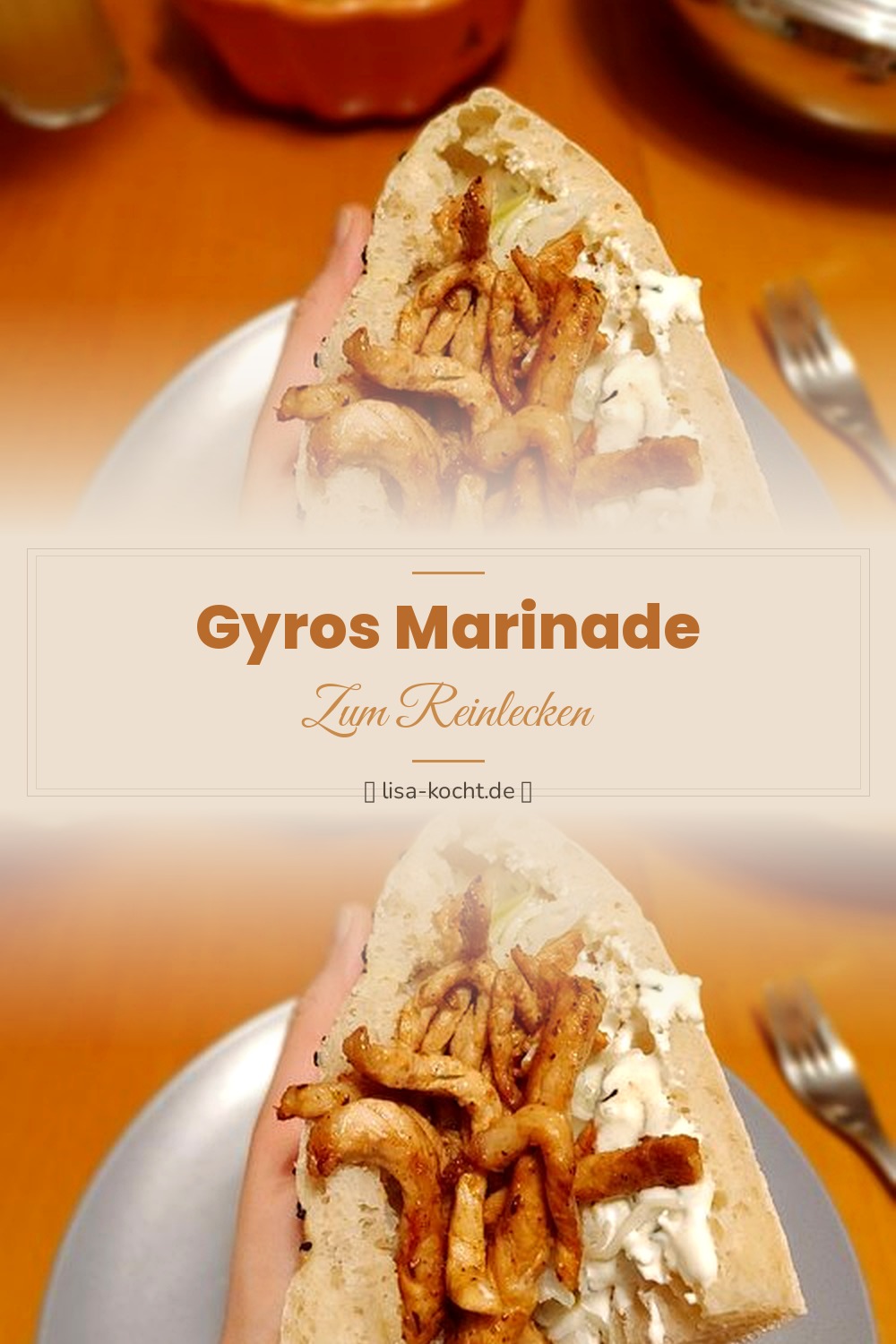 Pinterest Pin: Gyros Marinade Rezept – Das Original zum Selbermachen