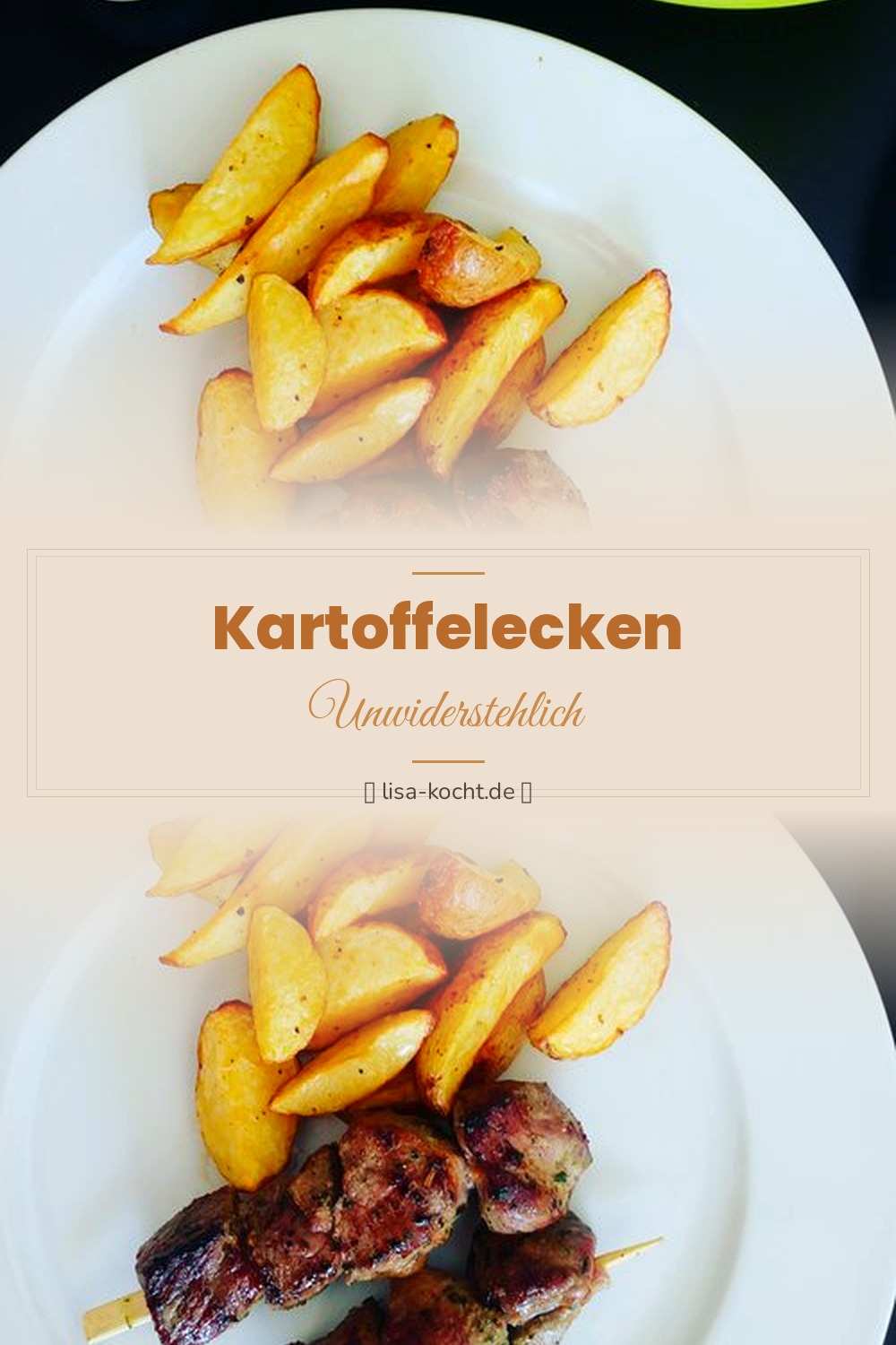 Pinterest Pin: Kartoffelecken Rezept – Knusprig aus dem Backofen