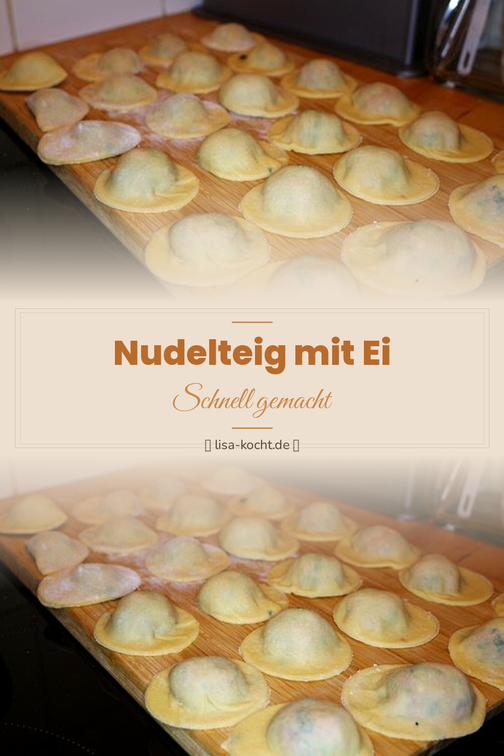 Pinterest Pin: Nudelteig mit Ei – Der perfekte Pastateig Schritt für Schritt