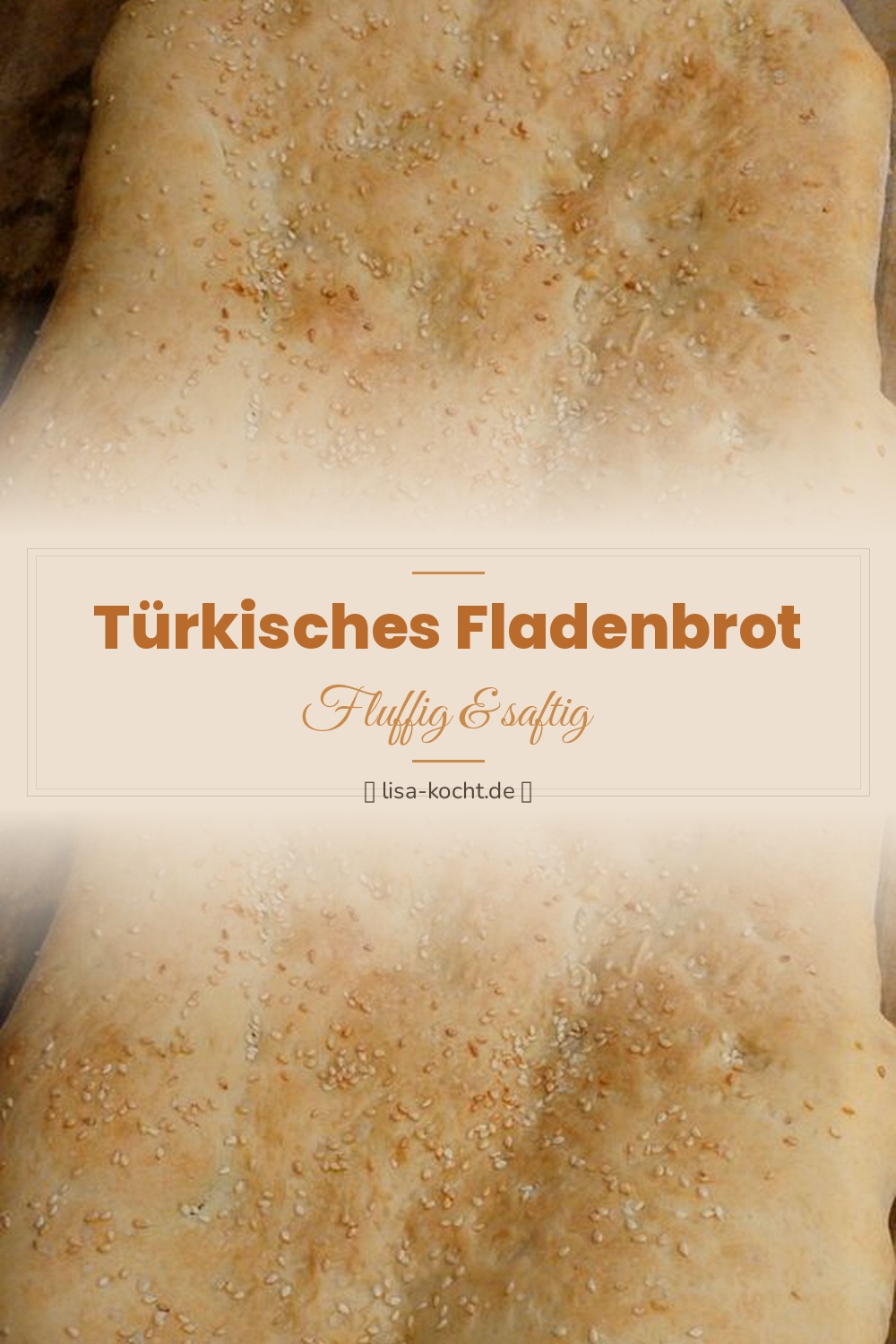 Pinterest Pin: Türkisches Fladenbrot Rezept – Fluffig aus dem Ofen