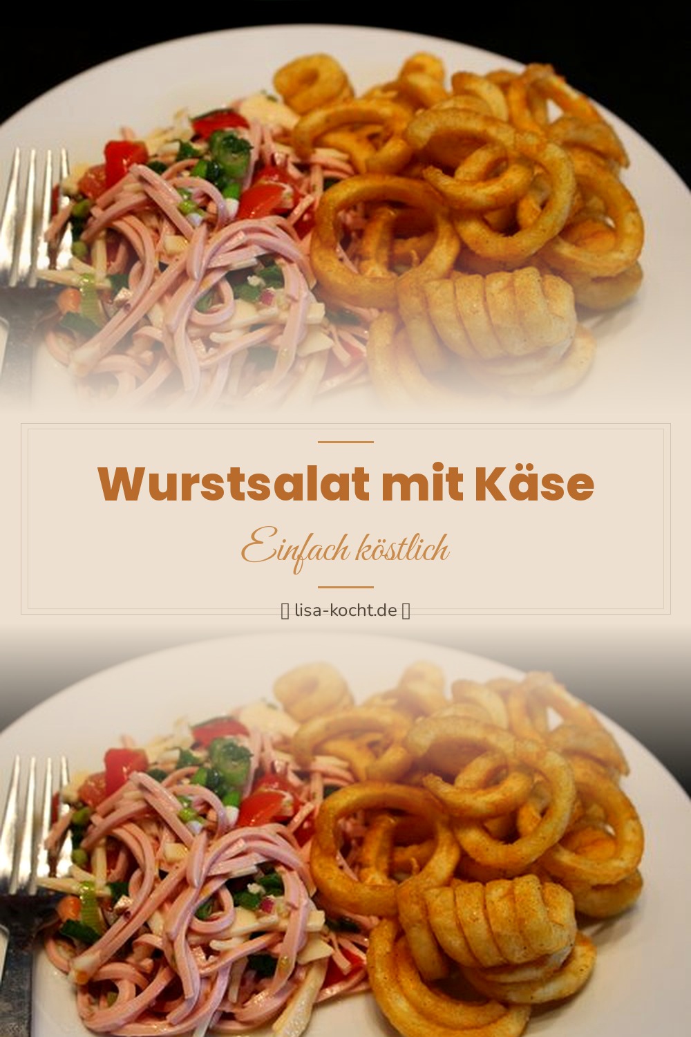Pinterest Pin: Wurstsalat mit Käse – Der deftige bayerische Klassiker