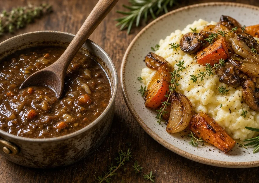 Vegane Bratensoße – schnell & würzig